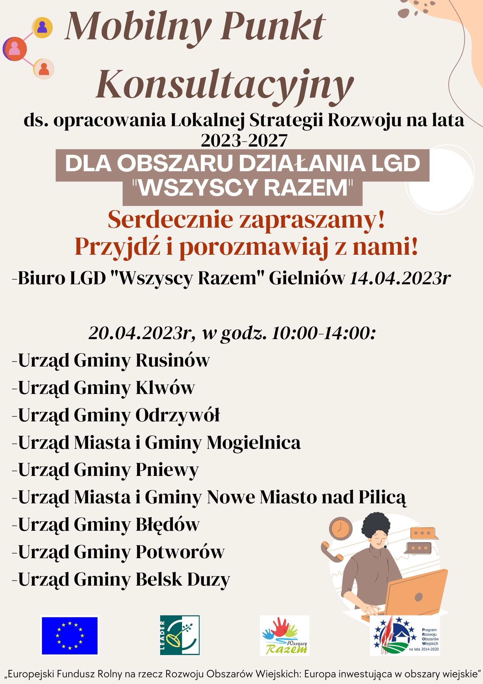 Plakat mobilne punkty konsultacyjne