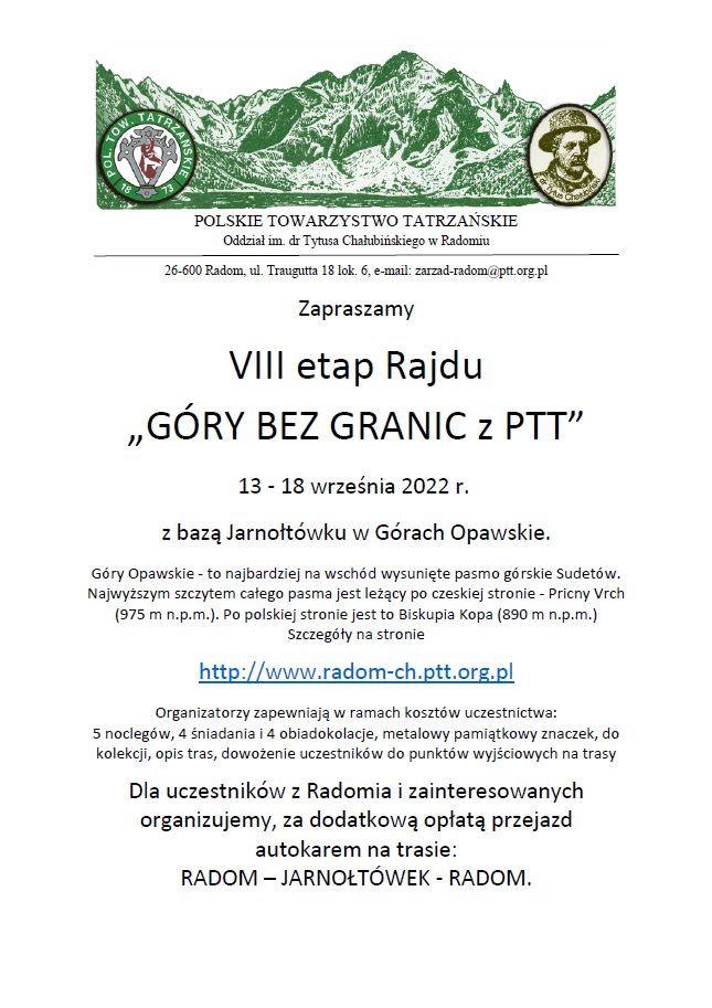 plakat viii etap rajdu